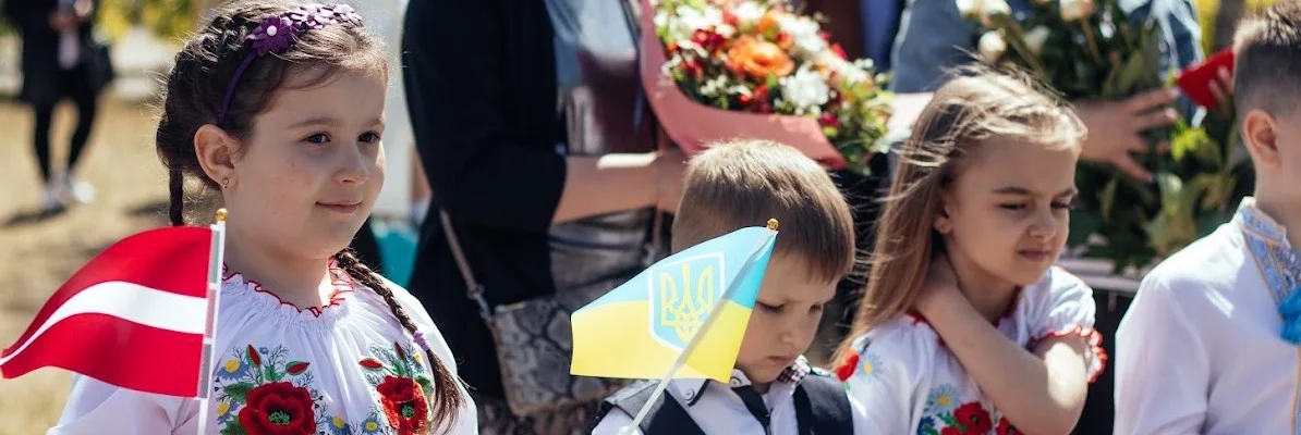 Association "Ukrainian-Latvian Little Pearls" banner